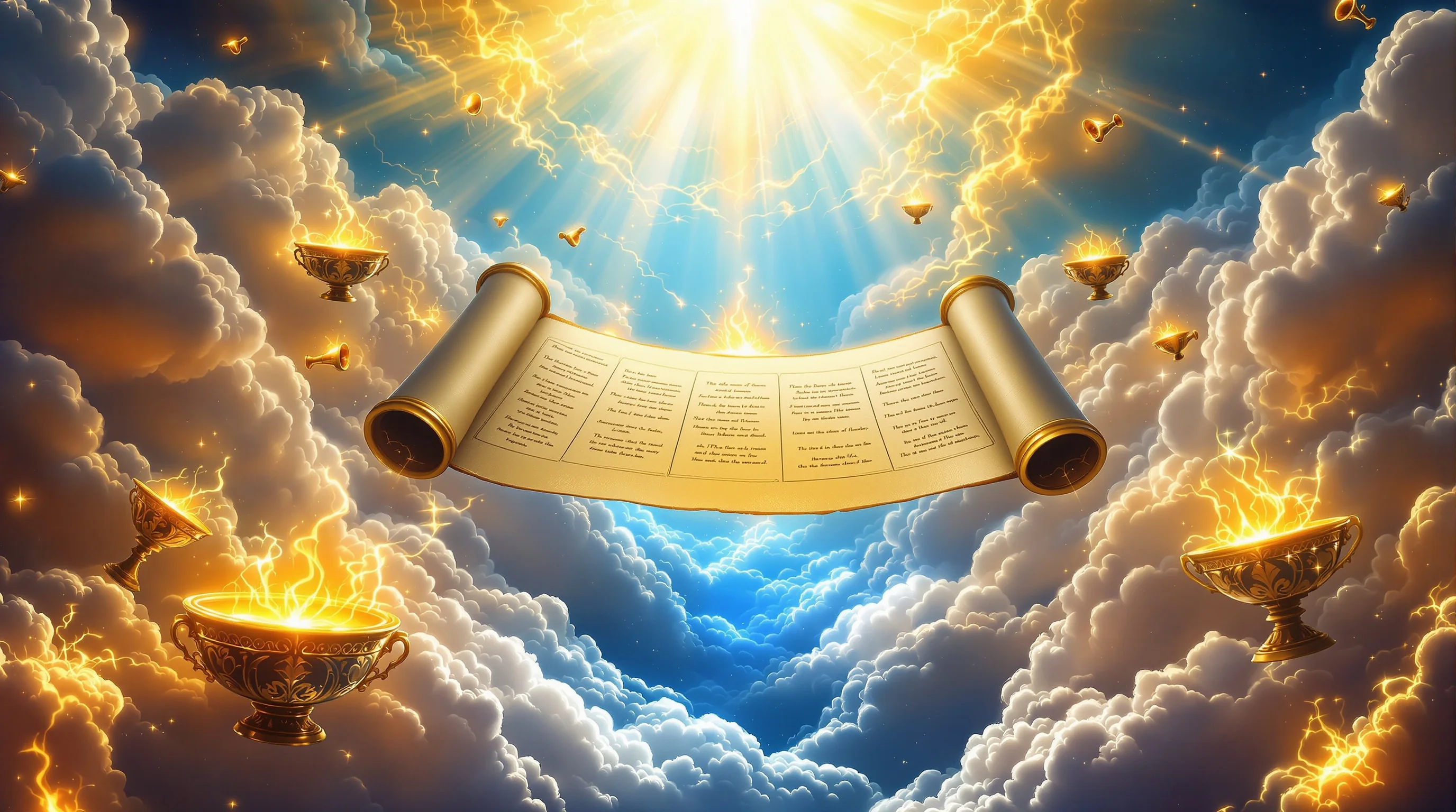 How are the seven seals, seven trumpets, and seven bowls connected in Revelation's timeline?